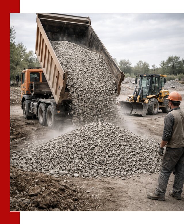 Доставка щебня в Щербинке крупными и мелкими фракциями