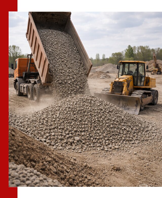 Доставка гравийного щебня фракции 40-70 в Щербинке