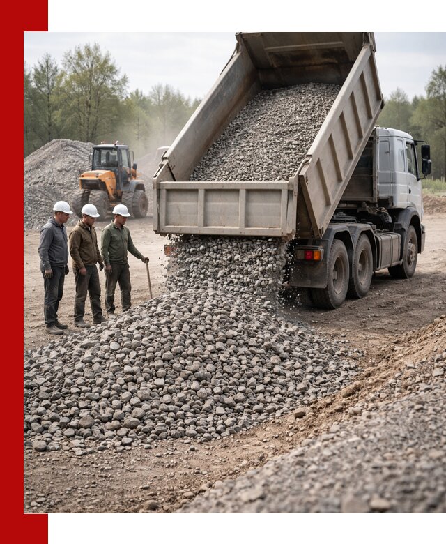 Доставка гравийного щебня фракции 70-120 в Щербинке