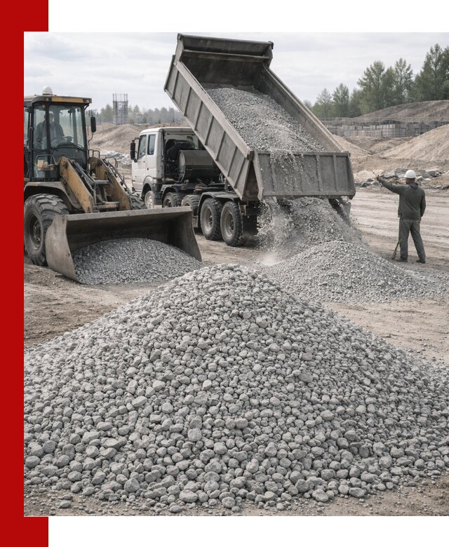 Доставка известнякового щебня фр. 5–20 в Щербинке