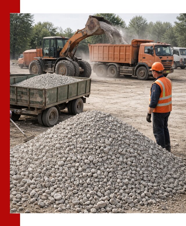 Доставка известнякового щебня фракция 20–40 в Щербинке