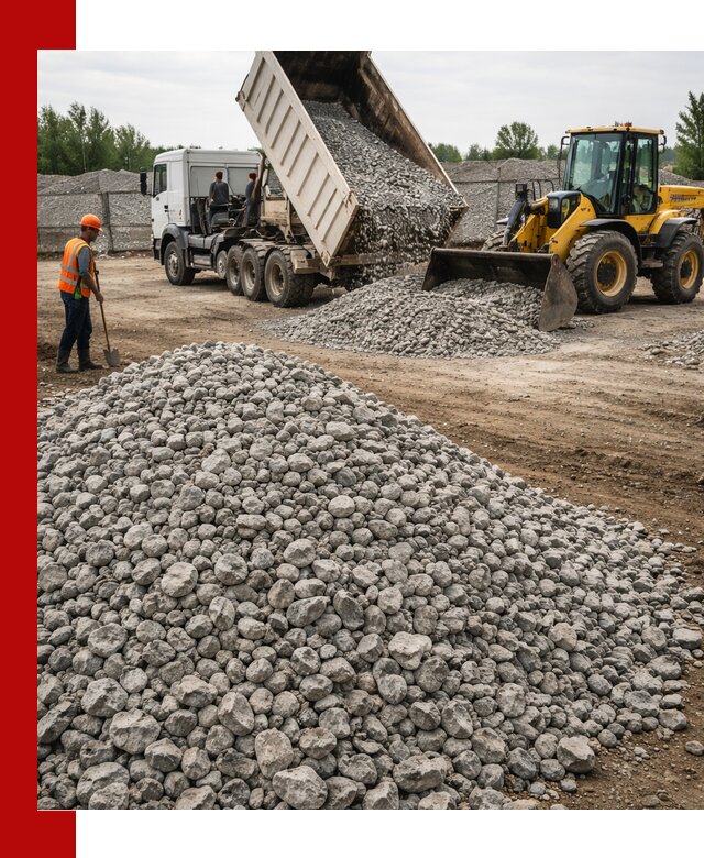 Доставка бетонного щебня фракции 40-70 в Щербинке