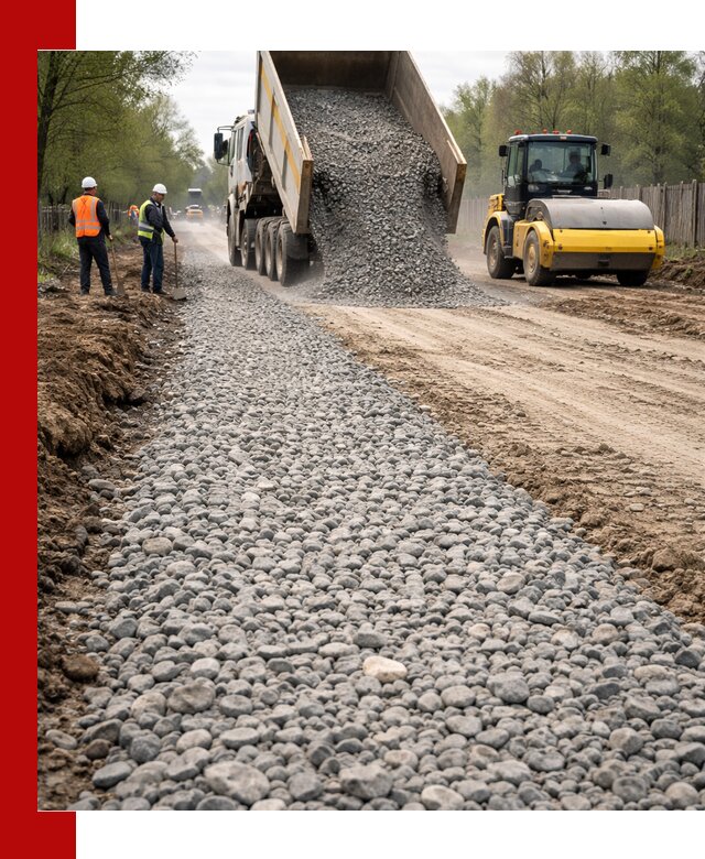 Доставка щебня для отсыпки дорог в Щербинке высокого качества