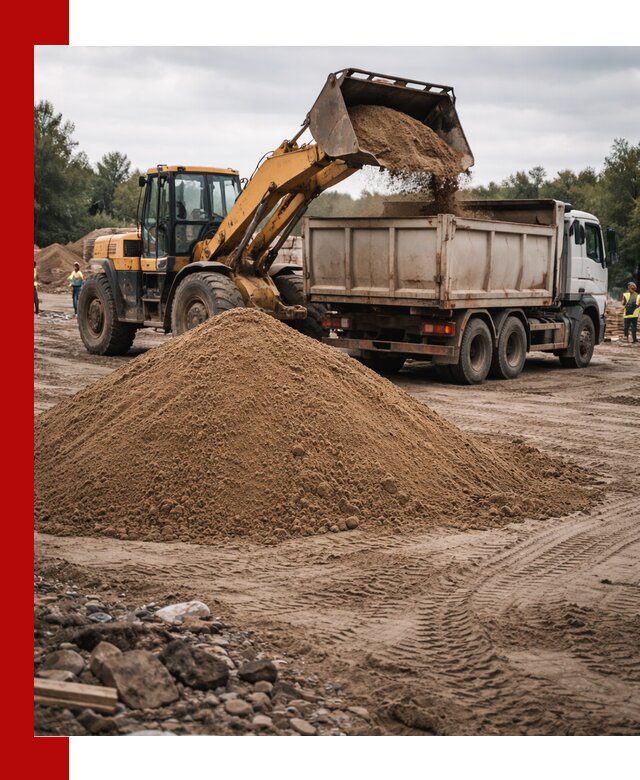 Доставка речного песка навалом в Щербинке быстро и выгодно