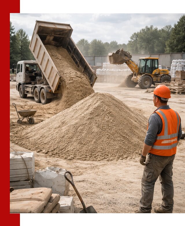 Доставка строительного песка с самосвалом в Щербинке