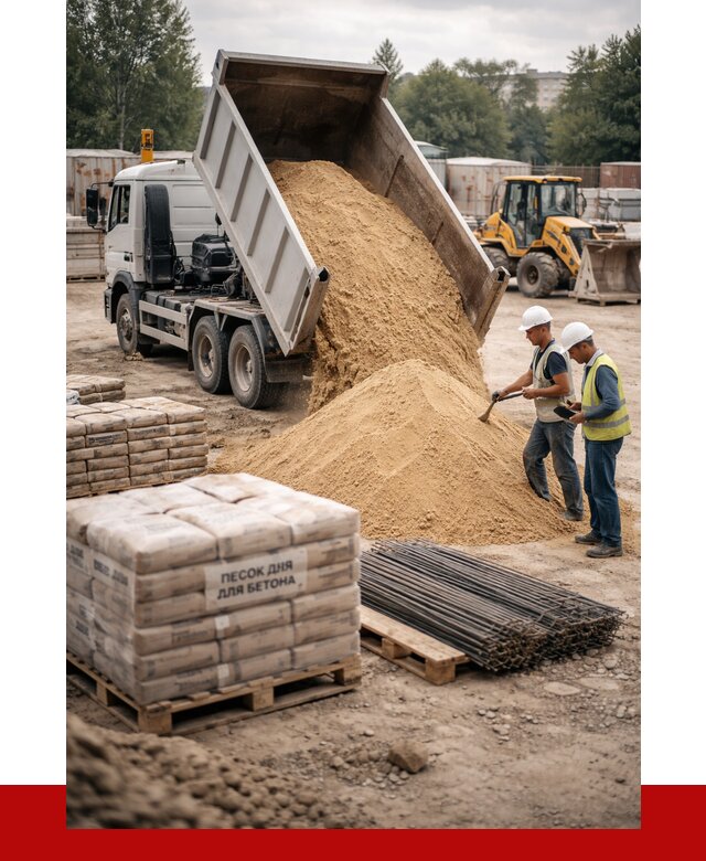 Песок для бетона в Щербинке от 2546 р. с доставкой, ПРОНЕРУДЩрб