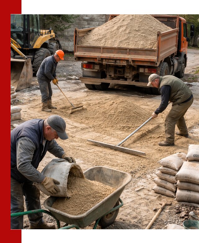 Поставка песка для стяжки в Щербинке с быстрой доставкой