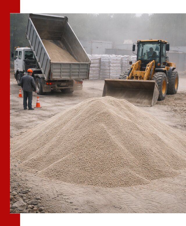 Кварцевый песок фракция 0–8 для стройработ в Щербинке