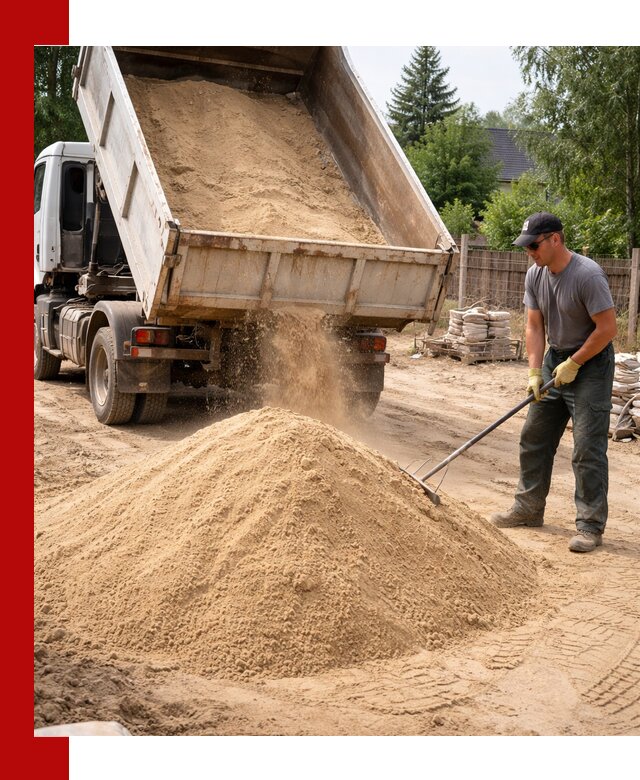 Доставка сухого песка самосвалами в Щербинке