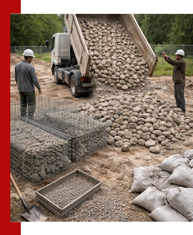 Камень для габионов фракция 70–151 в Щербинке