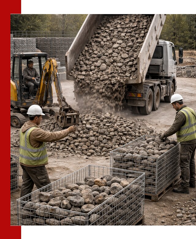 Камень для габионов фракция 100–201 в Щербинке