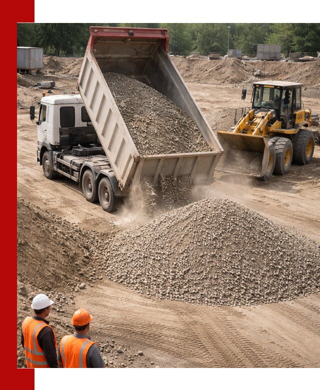 Щебень с песком (ЩГПС С2) с доставкой в Щербинке