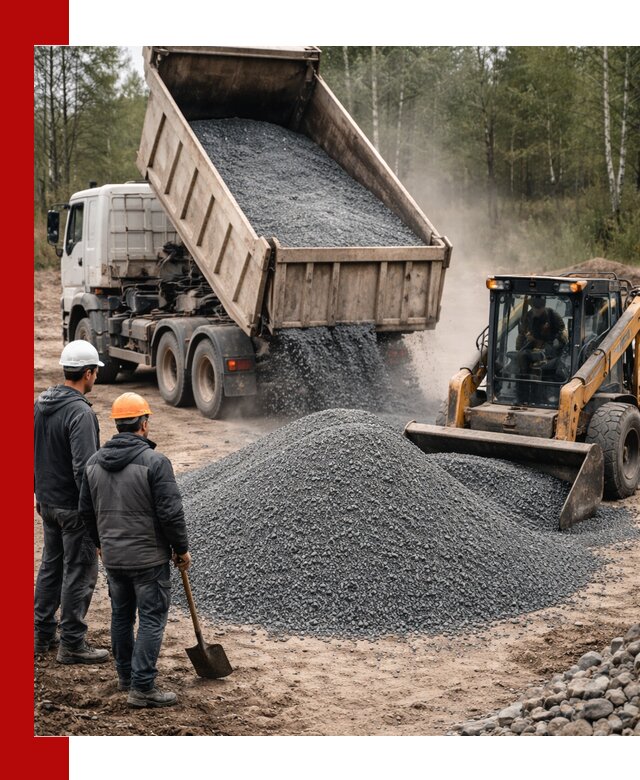 Гранитный отсев 0-5 с доставкой и разгрузкой в Щербинке