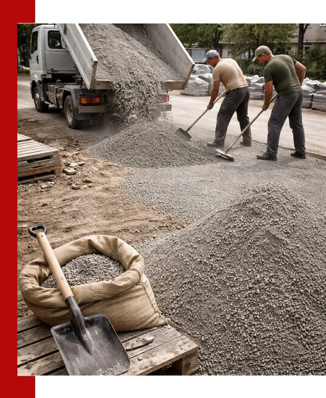 Отсев для тротуарной плитки в Щербинке — доставка и укладка