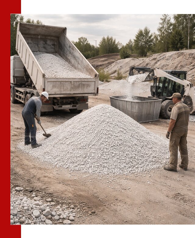 Доставка и продажа белой мраморной крошки в Щербинке