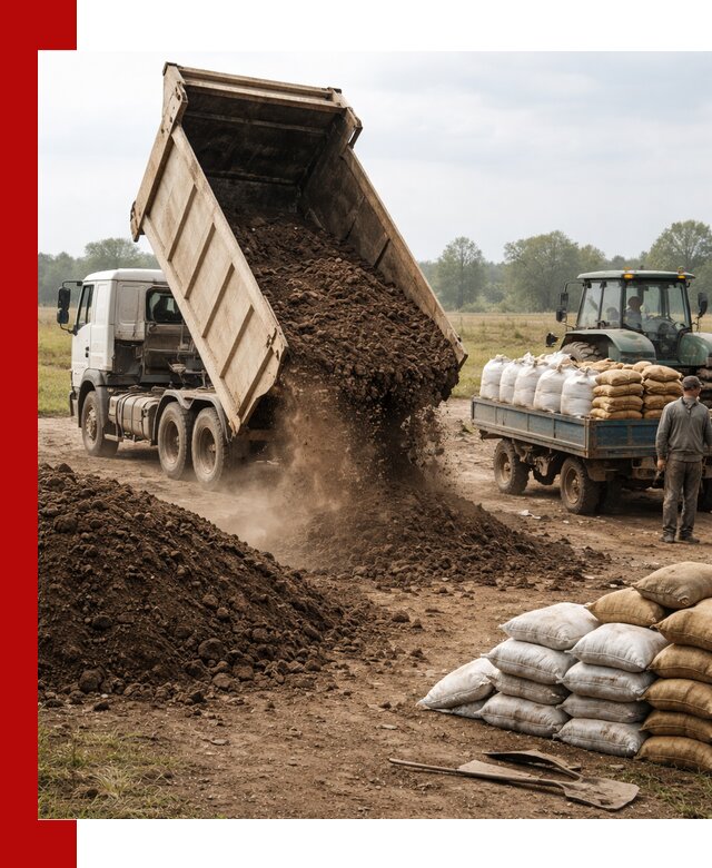 Доставка грунта и удобрений оптом в Щербинке для сельхоз и строительства