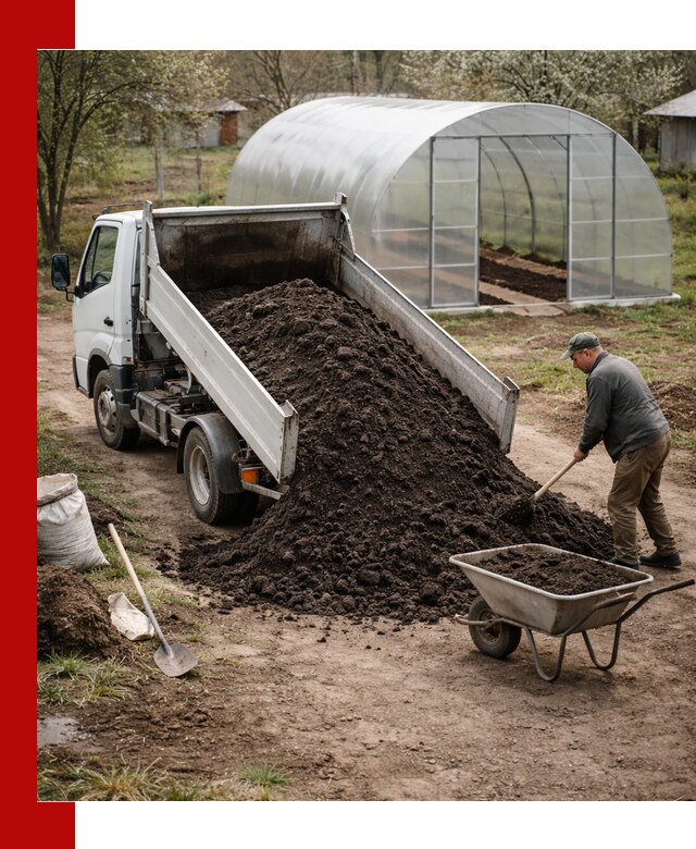 Чернозем для теплицы с доставкой в Щербинке