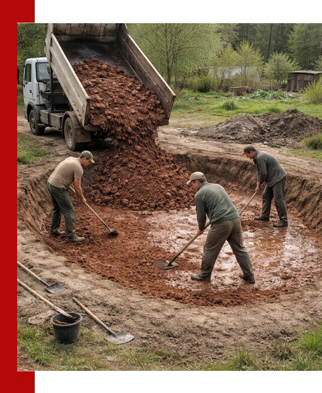 Купить качественную глину для пруда в Щербинке