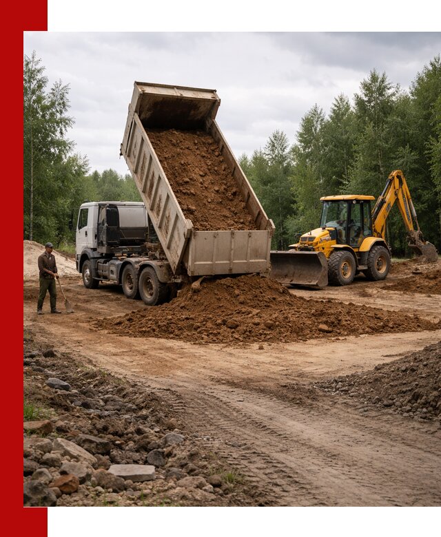 Доставка суглинка самосвалами в Щербинке подсыпка и планировка