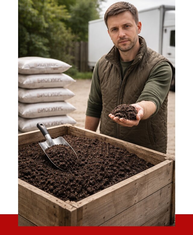 Купить биогумус в Щербинке с доставкой от 8655 р. за куб | ПРОНЕРУДЩрб