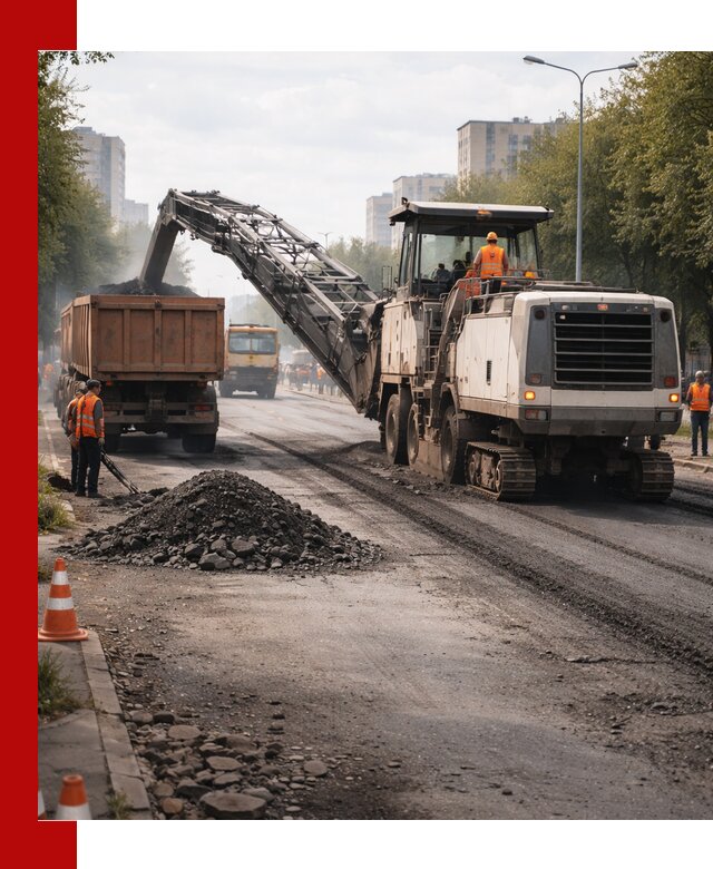 Фрезерованный асфальт в Щербинке — удаление и вывоз старого покрытия