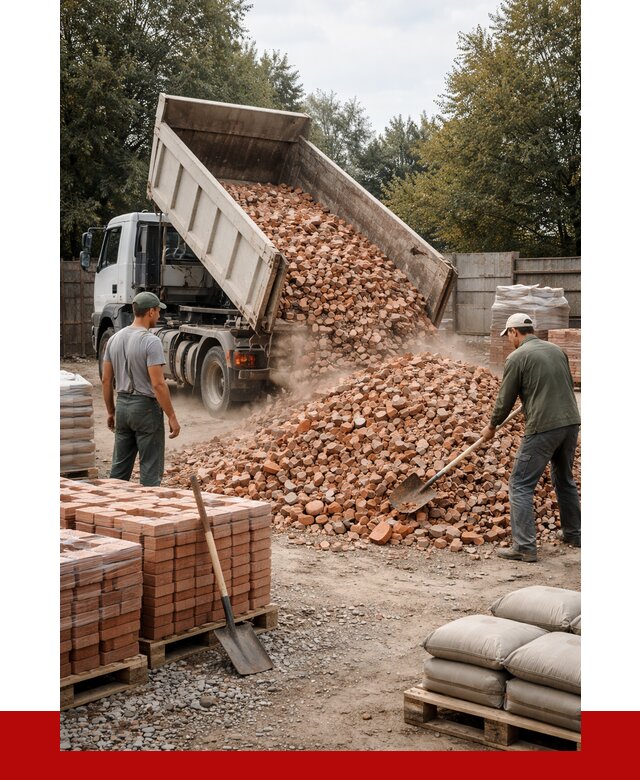 Бой кирпича в Щербинке с доставкой от 4276 руб/куб | ПРОНЕРУДЩрб