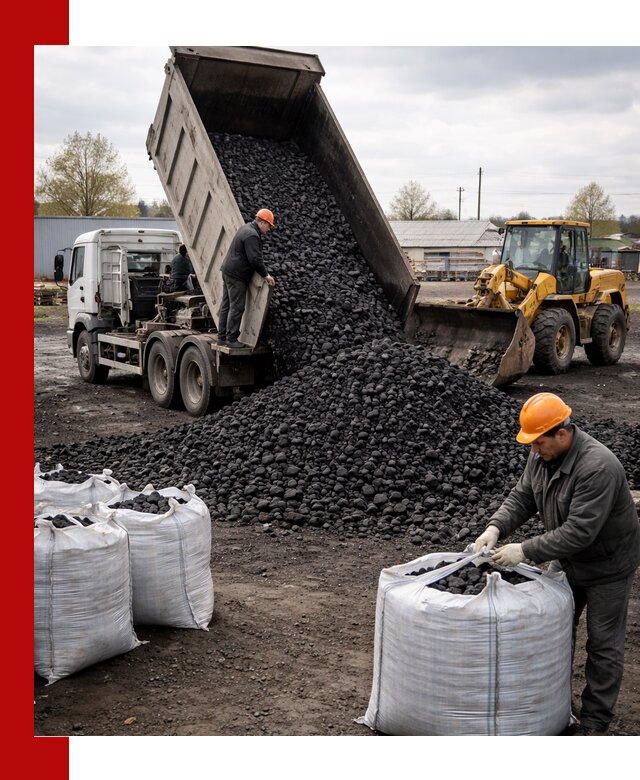 Доставка каменного угля в Щербинке оптом и в розницу