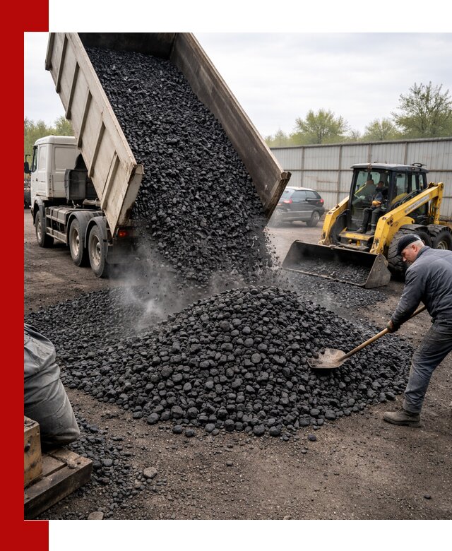 Доставка угля орех в Щербинке оптом и в розницу