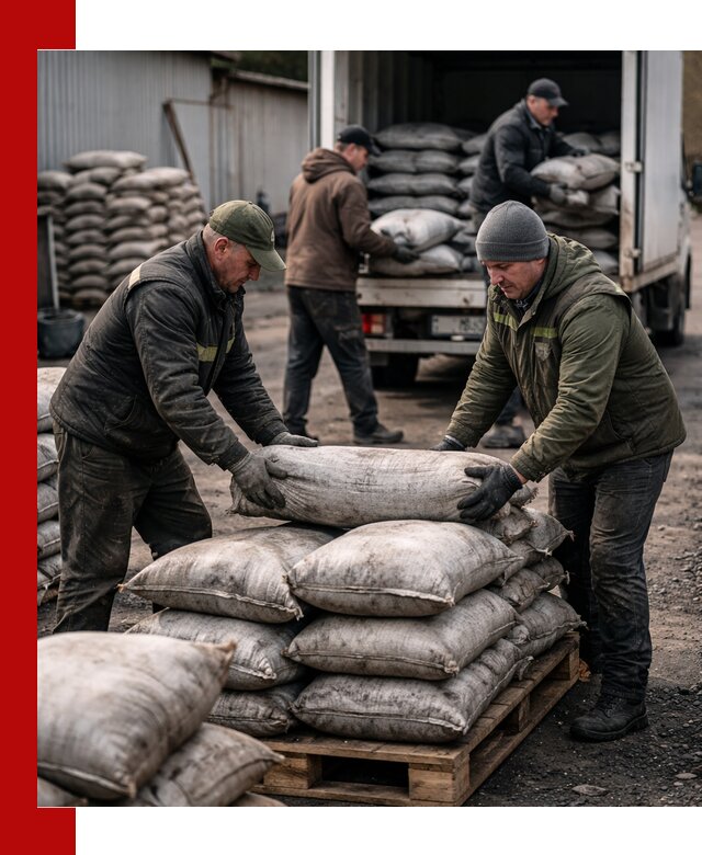 Доставка угля в мешках по выгодным ценам в Щербинке