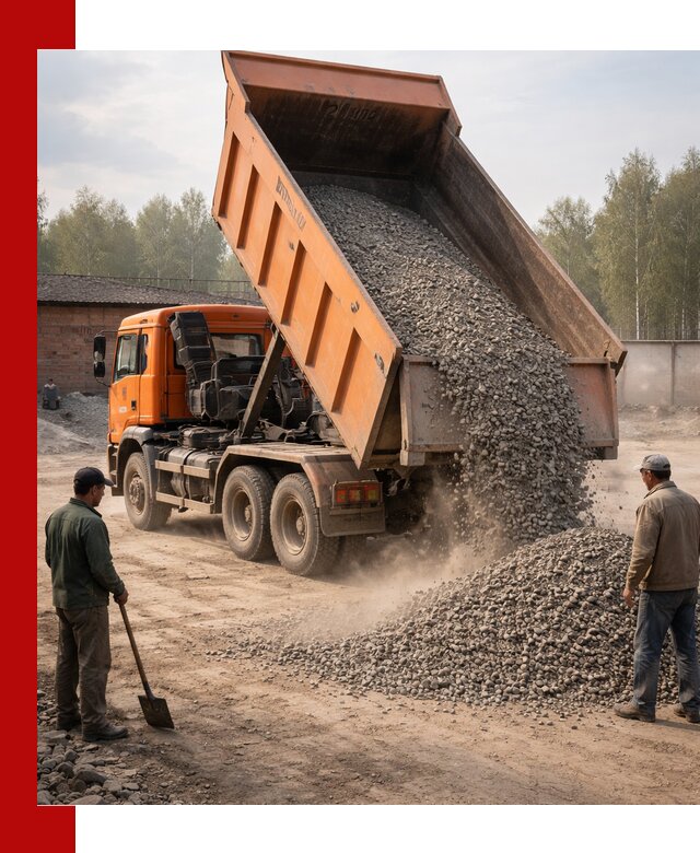 Доставка самосвалом 20 м3 в Щербинке быстро и надежно