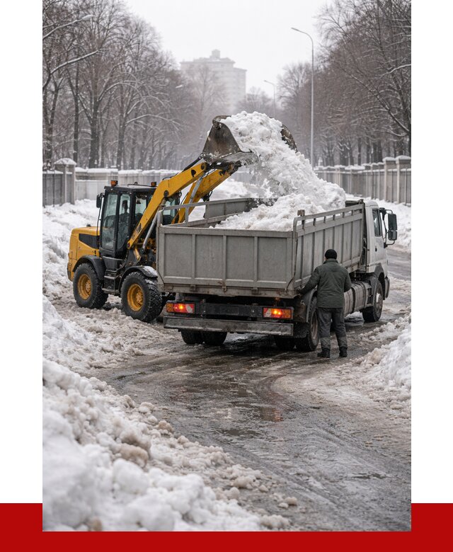 Вывоз снега с погрузкой в Щербинке от 3564 р. ПРОНЕРУДЩрб