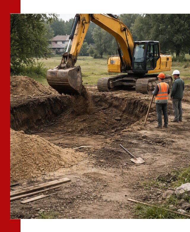 Рытье котлована под фундамент в Щербинке (быстро и недорого)