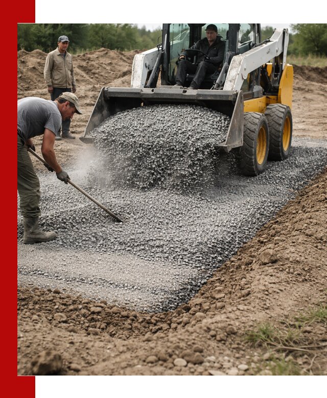 Устройство щебеночной подушки в Щербинке для дорог и фундаментов